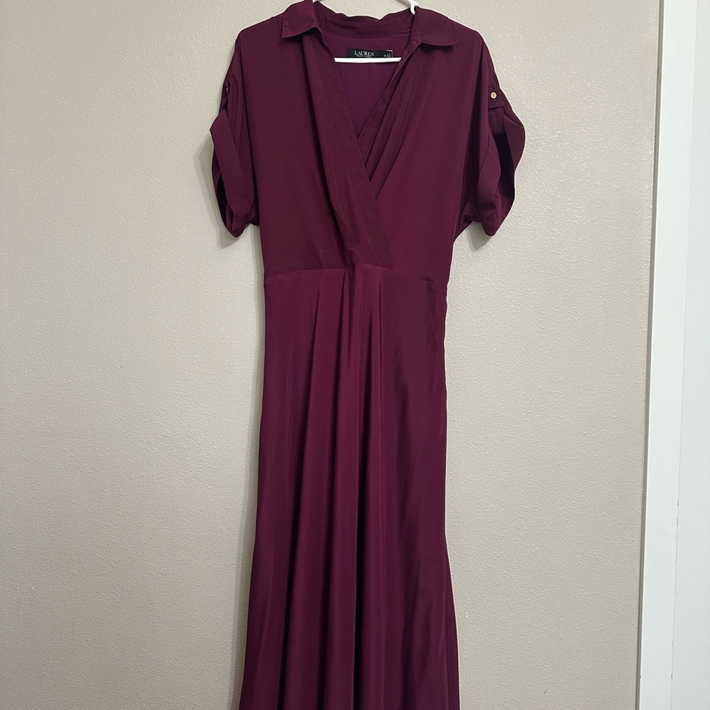 Ralph Lauren Deep Burgundy Maxi Dress